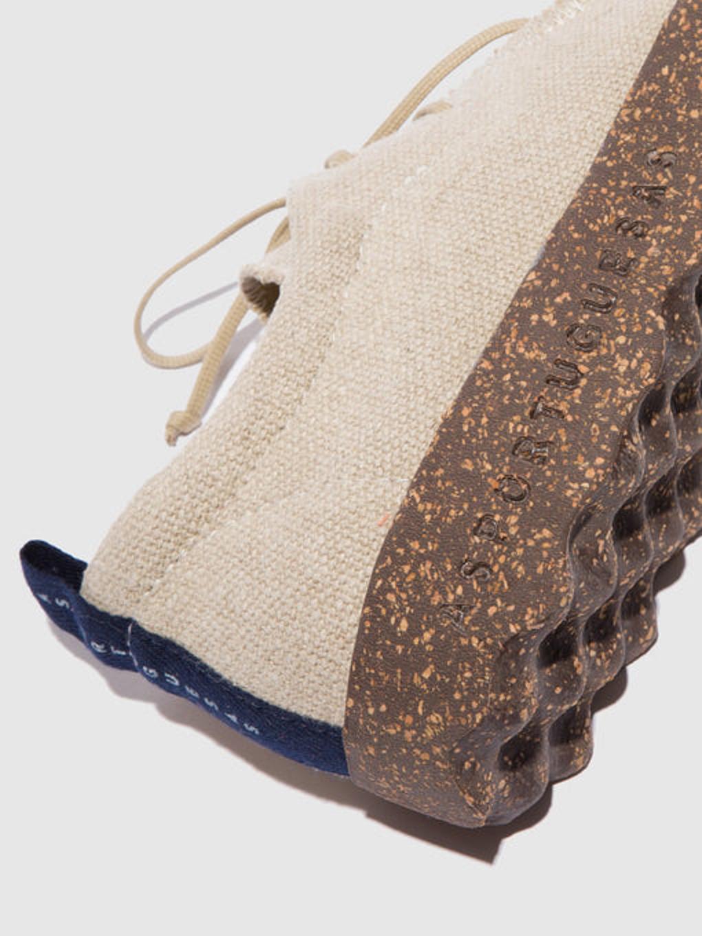 Asportuguesas Chat Trainers Natural Recycled Linen - Naisten Lace-up Trainers ASPP018249FI Natural